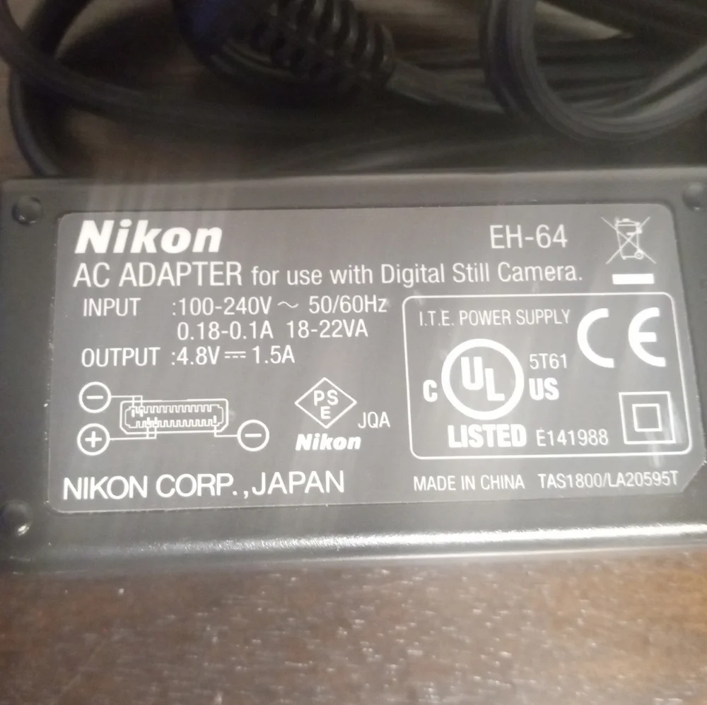 Genuine OEM Nikon AC Adapter EH-64 for Nikon Coolpix Digital Cameras